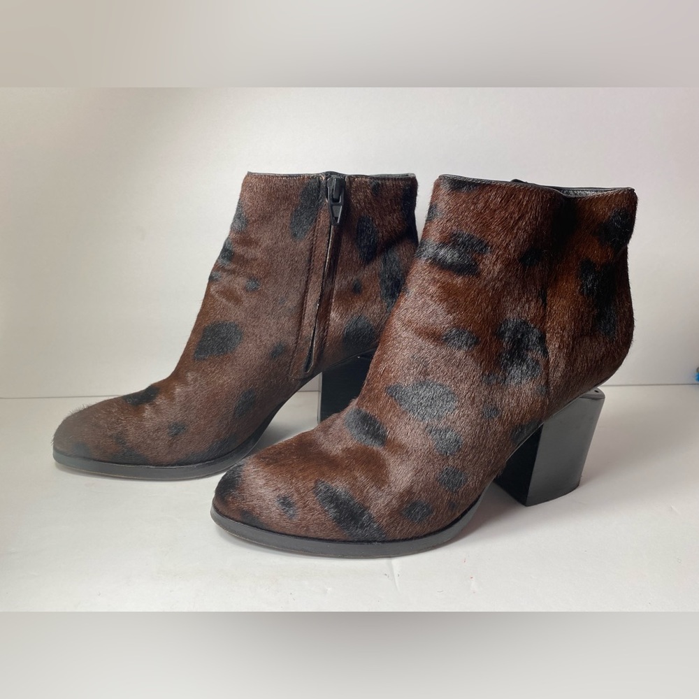 Alexander wang gabi ponyhair ankle boots heels brown 39 8.5